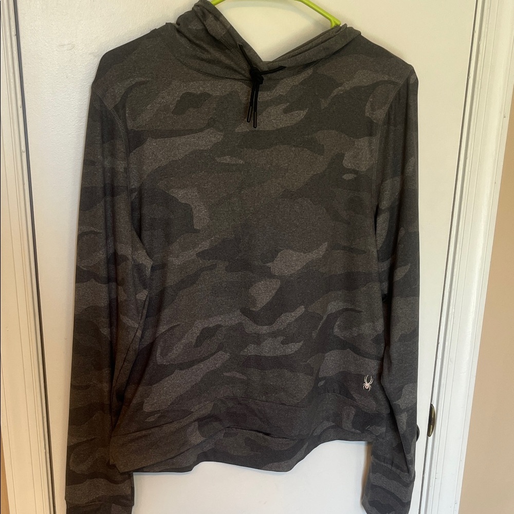 NWT Spyder Gray Camo Hoodie shirt